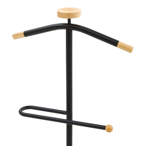 Καλόγερος ρούχων Jolma  μέταλλο-ξύλο σε μαύρη απόχρωση Φ30x111εκ