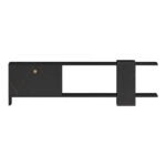 Έπιπλο τηλεόρασης Standi σε μαύρο-μαύρο μαρμάρου απόχρωση 120x25x36.8εκ