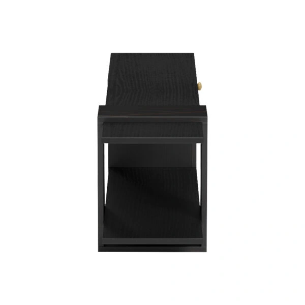 Έπιπλο τηλεόρασης Standi σε μαύρο-μαύρο μαρμάρου απόχρωση 120x25x36.8εκ