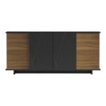Μπουφές Zafore  καρυδί- μαύρο μαρμάρου 180x45x80εκ