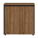 Ντουλάπι γραφείου χαμηλό επαγγελματικό Oscar καρυδί-ανθρακί 80x40x80εκ