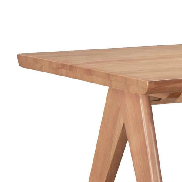 Τραπέζι Winslow ξύλο rubberwood σε ανοιχτό καρυδί χρώμα 200x100x75εκ