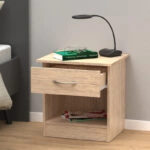 Κομοδίνο Kona σε oak απόχρωση 40x34x42εκ