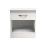 Κομοδίνο Kona  σε λευκή απόχρωση 40x34x42εκ