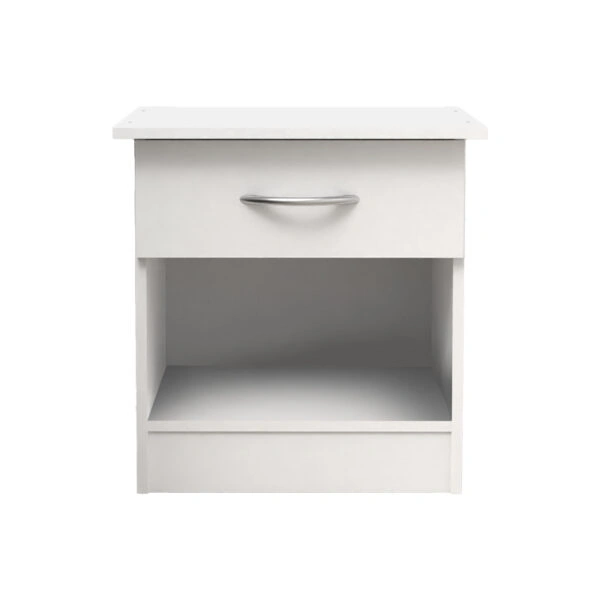 Κομοδίνο Kona  σε λευκή απόχρωση 40x34x42εκ