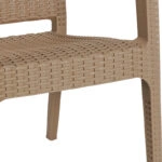 Τραπεζαρία Icon-Halcyon σετ 5τεμ PP σε cappuccino απόχρωση