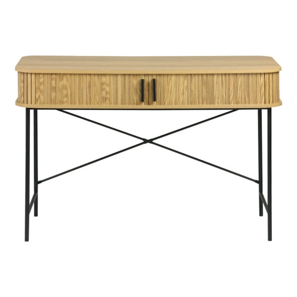 Γραφείο εργασίας Scandi  MDF/Metal σε φυσική απόχρωση με μεταλλικά μαύρα πόδια 120x60x76,5εκ