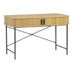 Γραφείο εργασίας Scandi  MDF/Metal σε φυσική απόχρωση με μεταλλικά μαύρα πόδια 120x60x76,5εκ