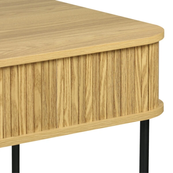 Γραφείο εργασίας Scandi  MDF/Metal σε φυσική απόχρωση με μεταλλικά μαύρα πόδια 120x60x76,5εκ