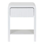 Κομοδίνο Zeplen MDF σε λευκή απόχρωση 40x30x53εκ