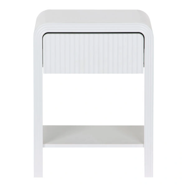 Κομοδίνο Zeplen MDF σε λευκή απόχρωση 40x30x53εκ