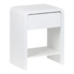 Κομοδίνο Zeplen MDF σε λευκή απόχρωση 40x30x53εκ