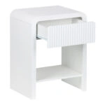 Κομοδίνο Zeplen MDF σε λευκή απόχρωση 40x30x53εκ