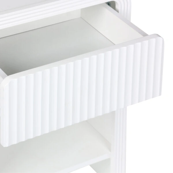 Κομοδίνο Zeplen MDF σε λευκή απόχρωση 40x30x53εκ