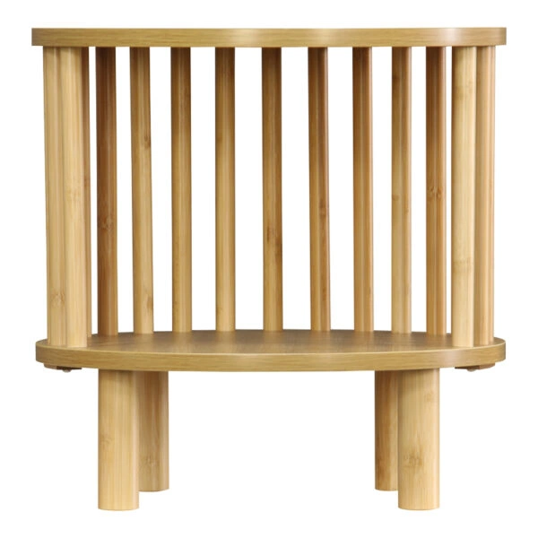 Κομοδίνο Nodial  MDF/Bamboo σε φυσική απόχρωση Φ40x40εκ