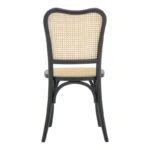 Καρέκλα στοιβαζόμενη Zozele φυσικό rattan pe-μαύρο toon wood 45x51x88εκ
