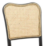 Καρέκλα στοιβαζόμενη Zozele φυσικό rattan pe-μαύρο toon wood 45x51x88εκ
