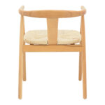 Πολυθρόνα Gernine  μασίφ ξύλο οξιάς και σχοινί σε φυσική απόχρωση 56x49x73εκ