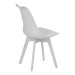 Καρέκλα Gaston I  PP-PU σε λευκή απόχρωση 48.5x53.5x81.5εκ