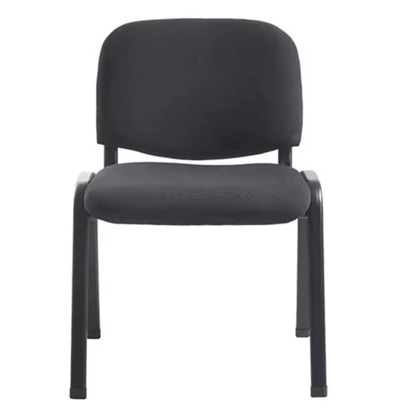 Καρέκλα επισκέπτη στοιβαζόμενη Anilian  μαύρο ύφασμα-πόδι μαύρο μέταλλο 55x44x77εκ