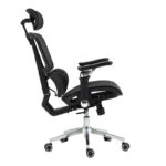Καρέκλα γραφείου διευθυντή Jeffer  mesh σε μαύρη απόχρωση 67x62x115-125εκ