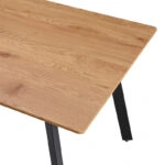Τραπέζι Toafel MDF σε φυσική απόχρωση με μαύρα μεταλλικά πόδια 120x80x75εκ