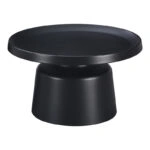 Τραπέζι σαλονιού Ginoze  μέταλλο σε μαύρη απόχρωση Φ70x41εκ