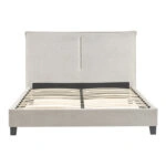 Κρεβάτι διπλό Majus  ύφασμα γκρι-μπεζ 160x200εκ