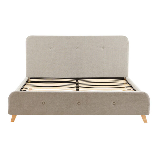 Κρεβάτι διπλό Restel ύφασμα γκρι-μπεζ 160x200εκ