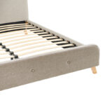 Κρεβάτι διπλό Restel ύφασμα γκρι-μπεζ 160x200εκ