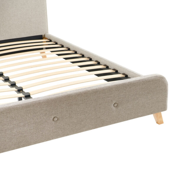 Κρεβάτι διπλό Restel ύφασμα γκρι-μπεζ 160x200εκ