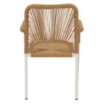 Πολυθρόνα αλουμινίου Norture στοιβαζόμενη λευκός σκελετός-φυσικό rattan 57x61x85εκ