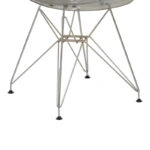 Καρέκλα Adelle  PP διάφανο γκρι-inox πόδι 46x55x81εκ