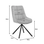 Καρέκλα Wori  μπεζ βελούδο-πόδι μαύρο μέταλλο 48x56x82εκ