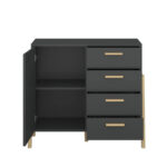 Μπουφές Belle Ανθρακί 102.5x41x91cm