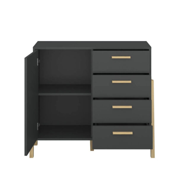 Μπουφές Belle Ανθρακί 102.5x41x91cm