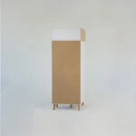 Γωνιακή Ντουλάπα Timmy Λευκό-Γραφίτη-Γκρι 71.3x71.3x199cm