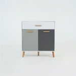 Κομότα Timmy Λευκό-Γραφίτη-Γκρι 84x36x92cm