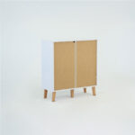 Κομότα Timmy Λευκό-Γραφίτη-Γκρι 84x36x92cm