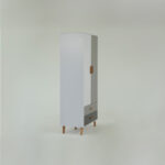 Ντουλάπα Timmy 2D2S Λευκό-Γραφίτη-Γκρι 90x50x199cm