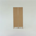 Ντουλάπα Timmy 2D2S Λευκό-Γραφίτη-Γκρι 90x50x199cm