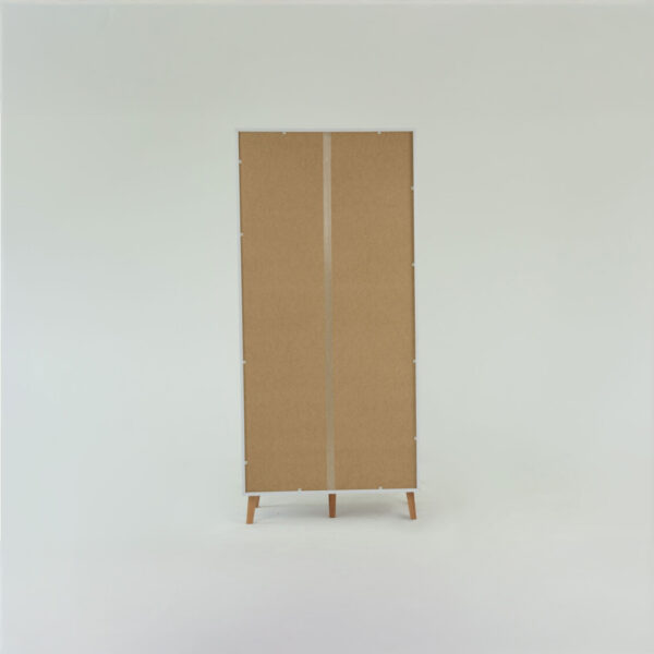 Ντουλάπα Timmy 2D2S Λευκό-Γραφίτη-Γκρι 90x50x199cm