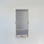 Ντουλάπα Timmy 2D Λευκό-Γραφίτη-Γκρι 90x50x199cm