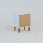 Κομοδίνο Timmy Λευκό-Γραφίτη-Γκρι 46.8x36x57.1cm