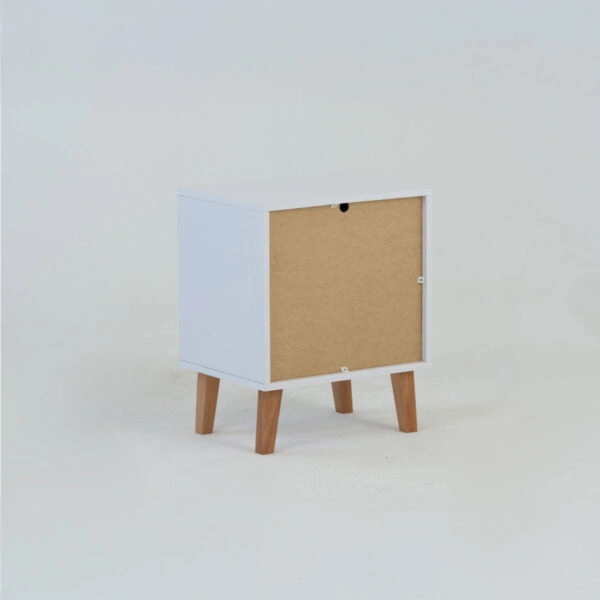 Κομοδίνο Timmy Λευκό-Γραφίτη-Γκρι 46.8x36x57.1cm