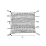 Μαξιλάρι Labrinth Inart μπεζ-εκρού ύφασμα 45x45x2.5εκ