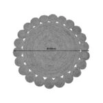 Χαλί Voni Inart φυσικό γιούτα Φ100x1εκ