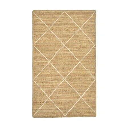 Χαλί Strike Inart μπεζ-εκρού γιούτα 120x180x1εκ