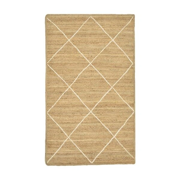 Χαλί Strike Inart μπεζ-εκρού γιούτα 120x180x1εκ