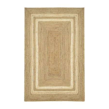 Χαλί Mazir Inart μπεζ-εκρού γιούτα 120x180x1εκ